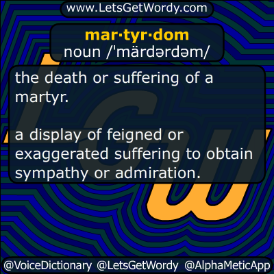 martyrdom 03/04/2019 GFX Definition